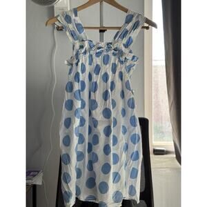 ZARA GIRL’s Blue Polka Dots Sleeveless Dress - Size 13-14